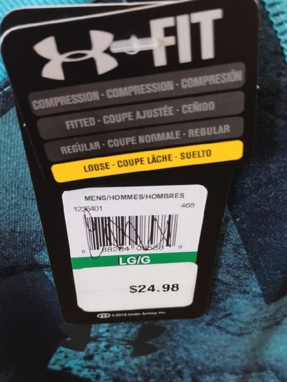 Under Armour Teal & Black Athletic Performance Tee - Picture 2 of 5